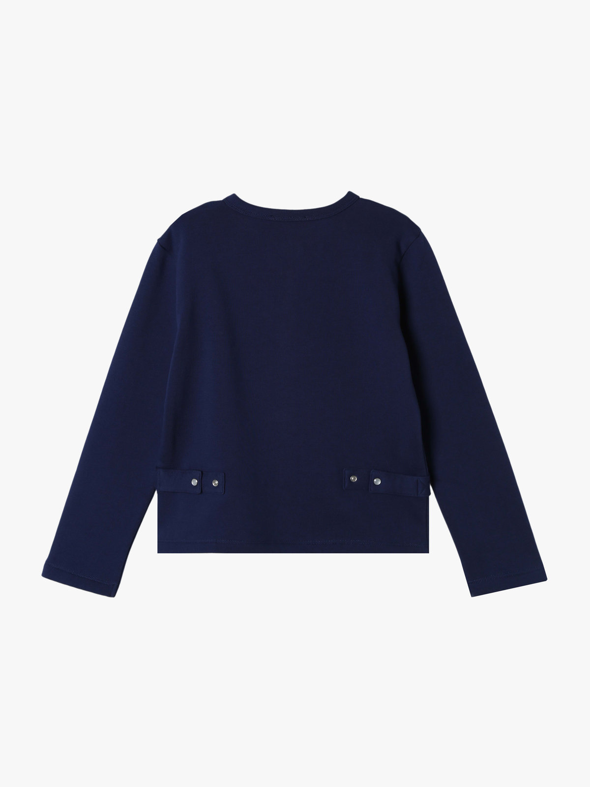 ENFANT ユニセックス キッズ コットン メルトン 長袖 カーディガンプレッション ネイビー