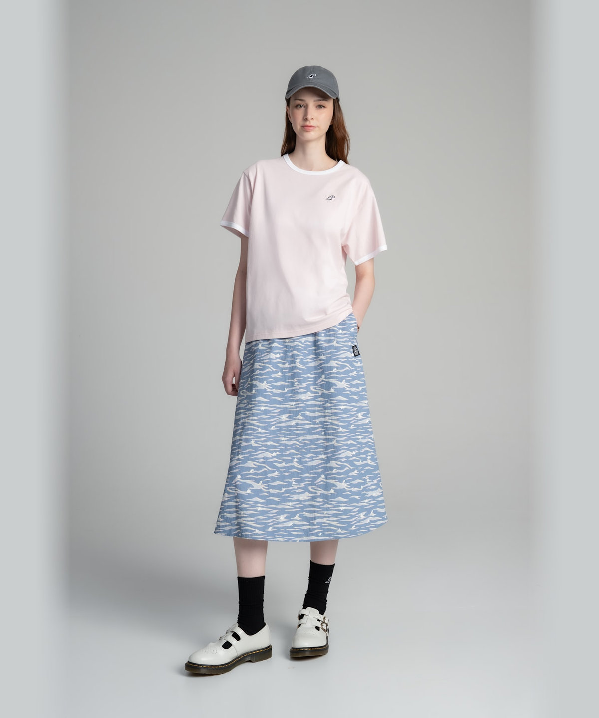 HOMME メンズ SPORT b. ウォッシュドツイル ディノ キャップ グレー