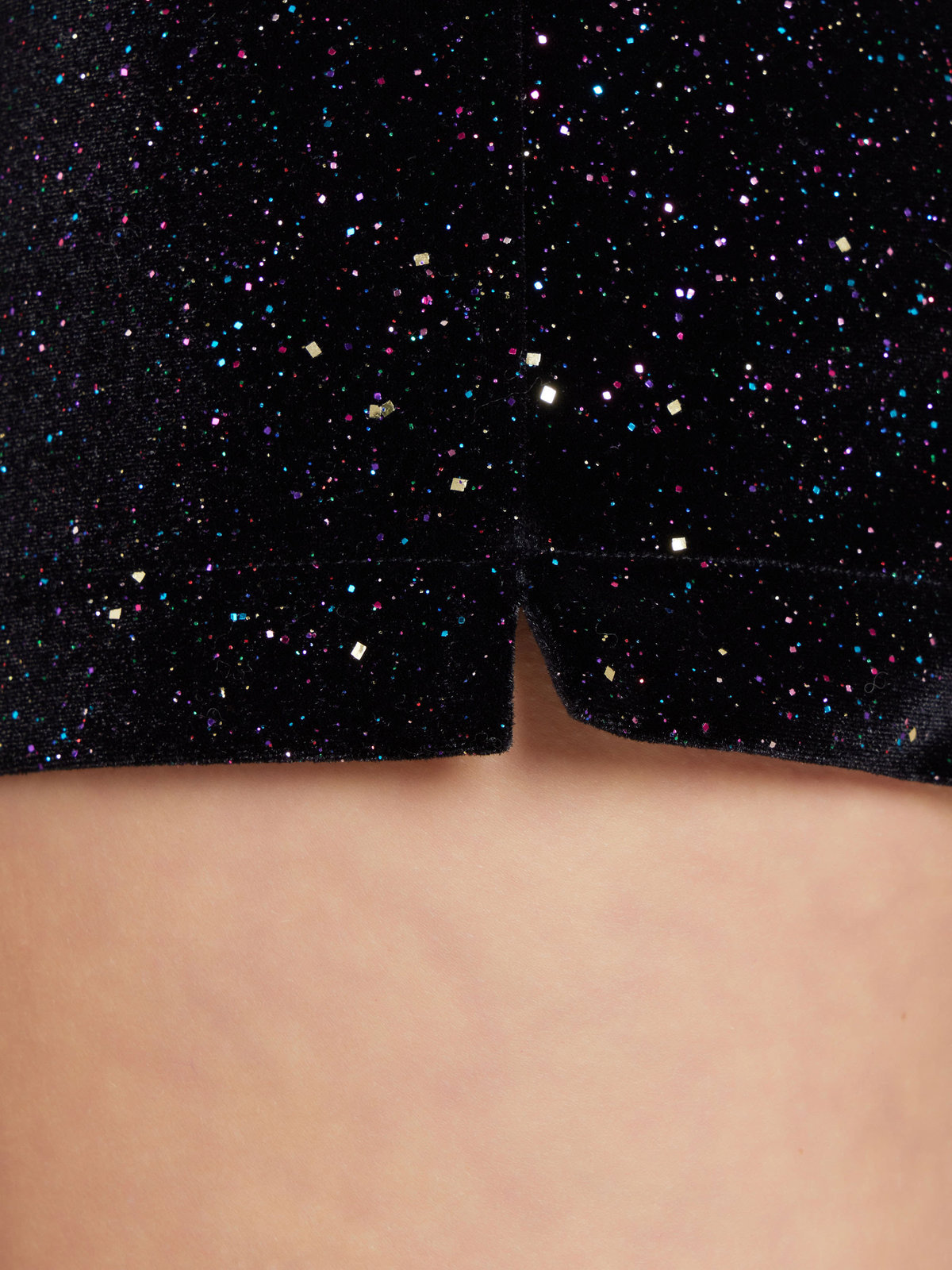 FEMME ウィメンズ 【Outlet】JJG1 SHORT ベロア グリッター ショートパンツ ブラック系その他