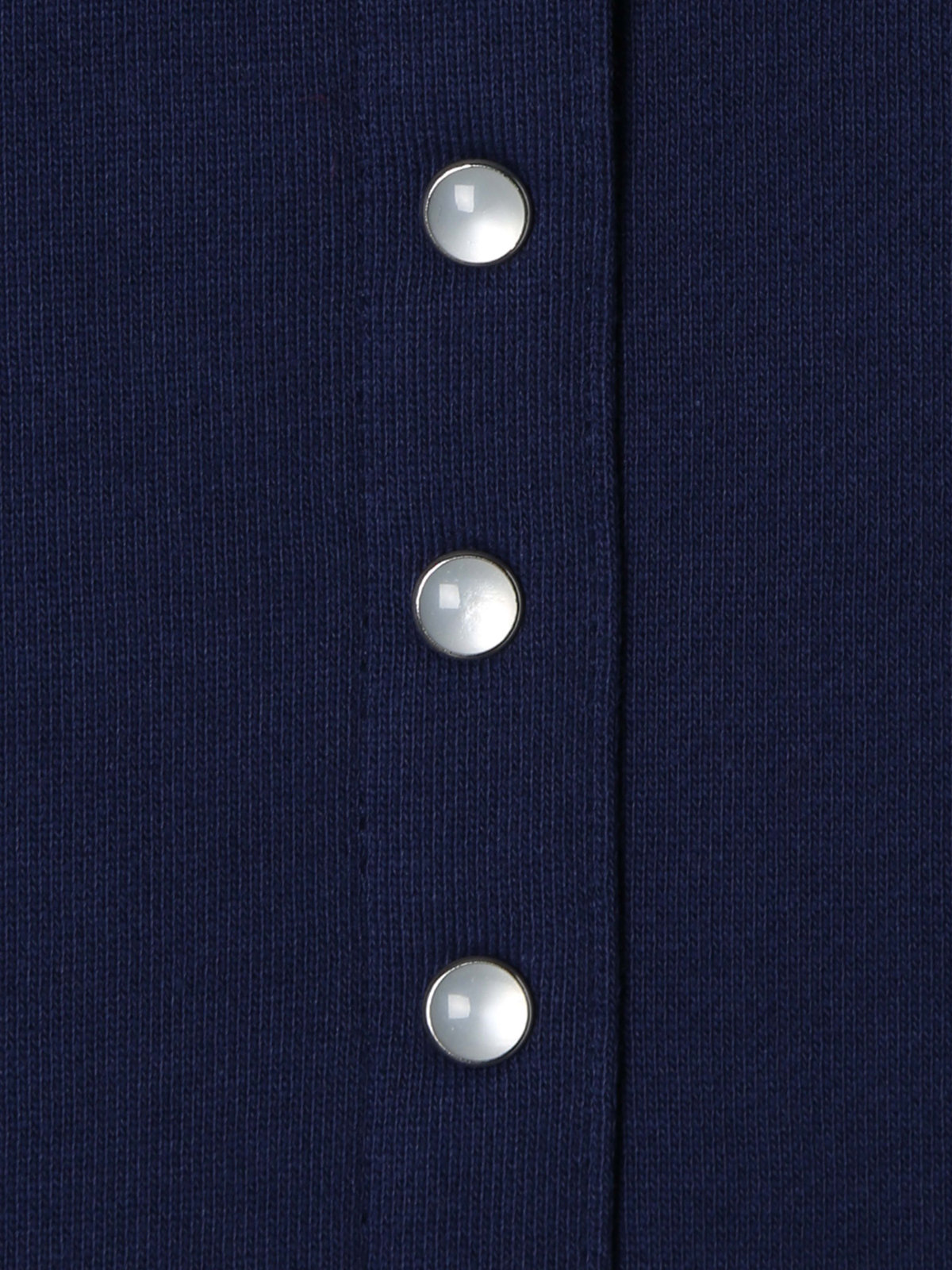 ENFANT ユニセックス キッズ コットン メルトン 長袖 カーディガンプレッション ネイビー