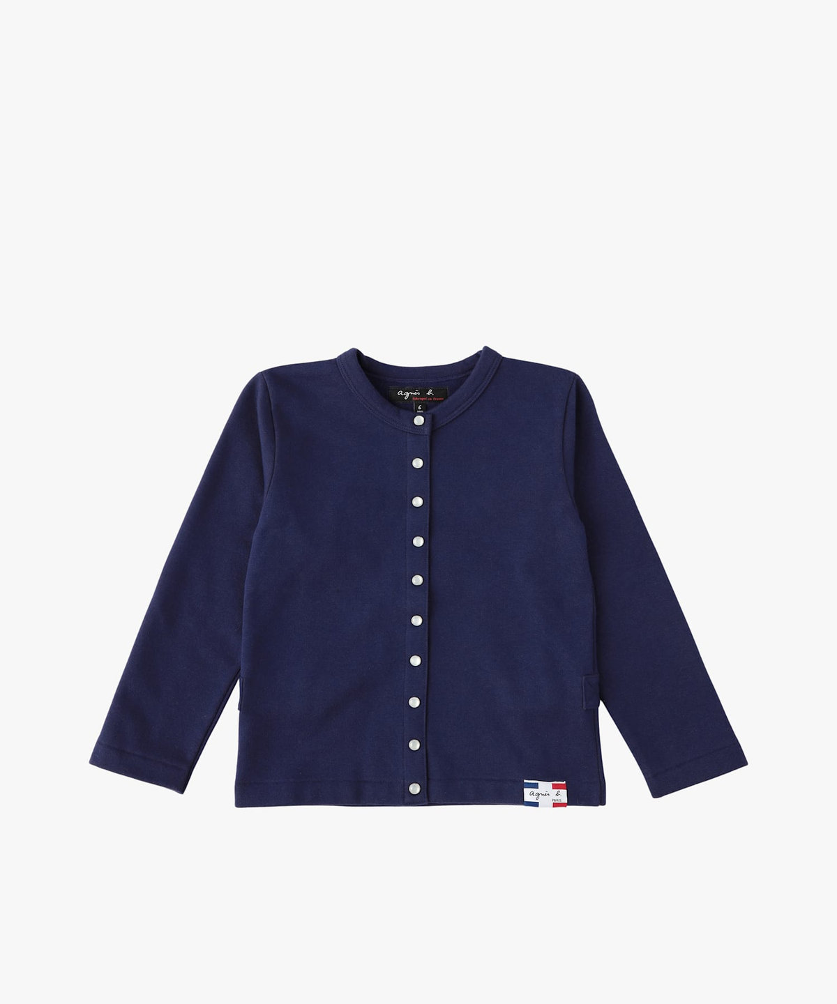 ENFANT ユニセックス キッズ カーディガンプレッション [Made in France] ネイビー