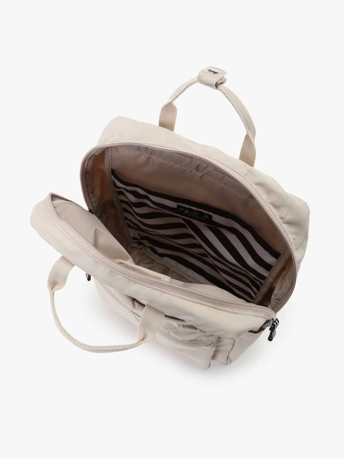 ENFANT ユニセックス キッズ ロゴ リュックサック ベージュ