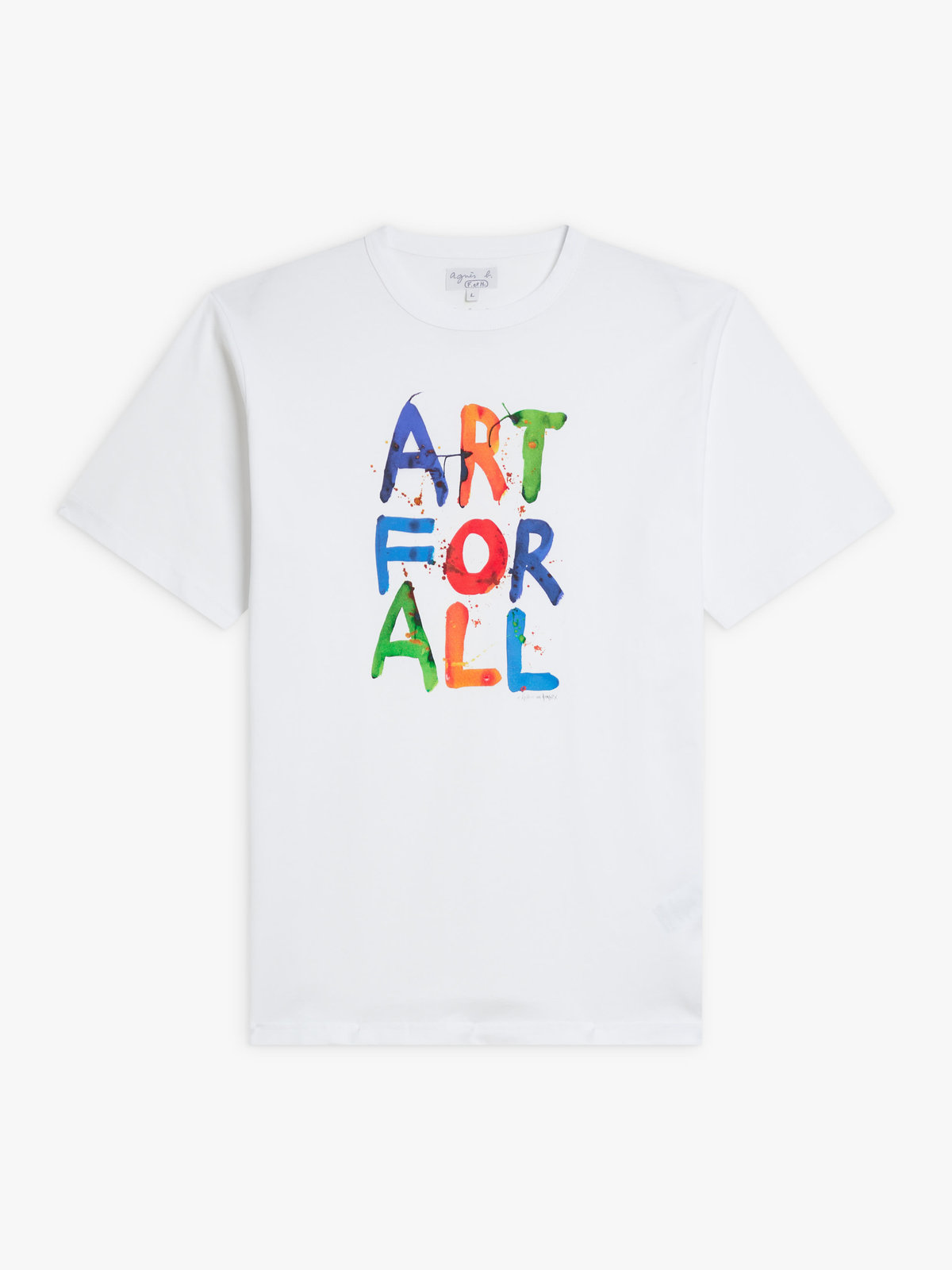 FEMME ウィメンズ コットン プリント 半袖 アーティスト Tシャツ ”Gilbert & George” ホワイト