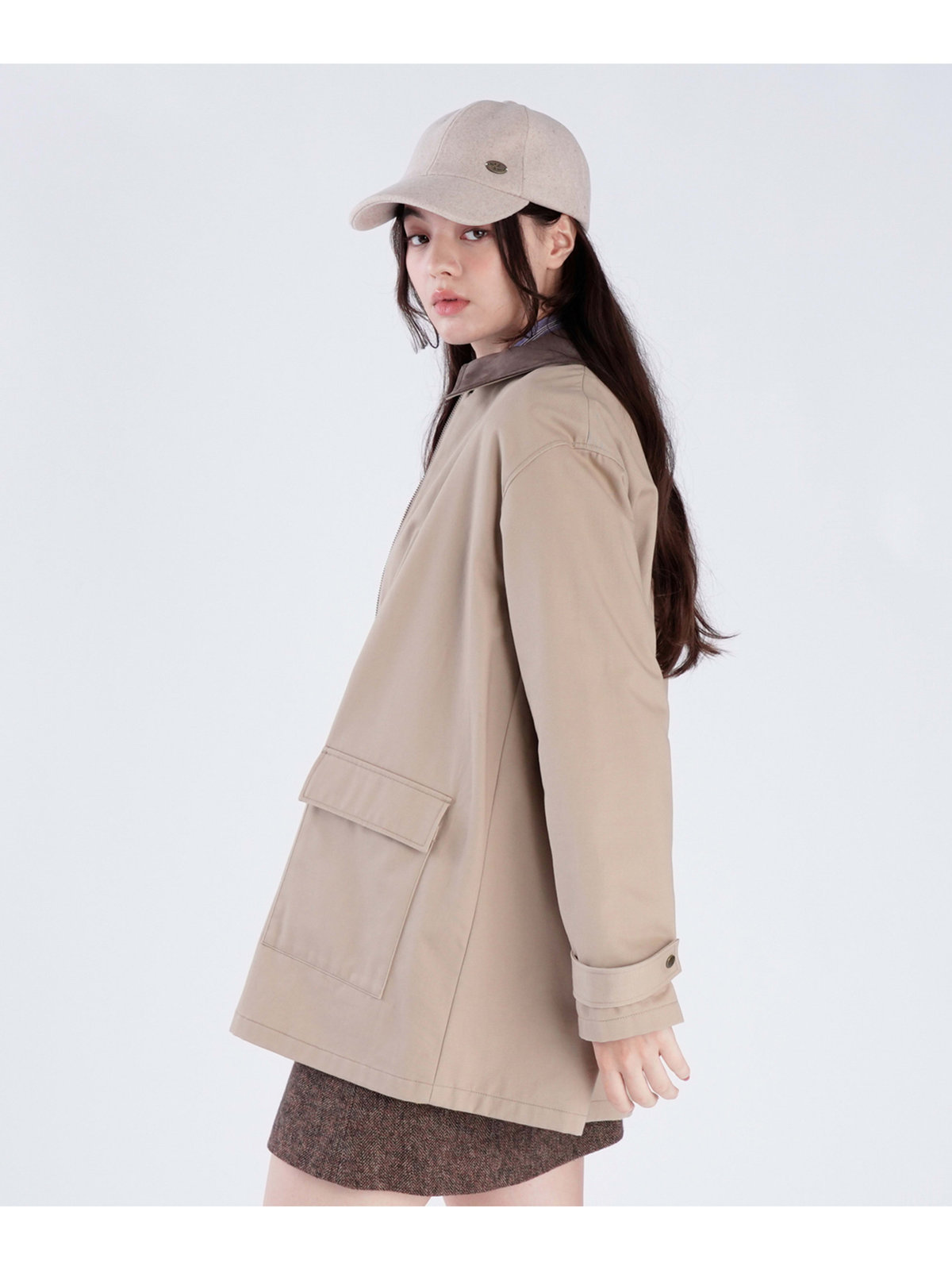 To b. by agnès b. 【Outlet】コットン ピーチ ツイル ジャケット ベージュ