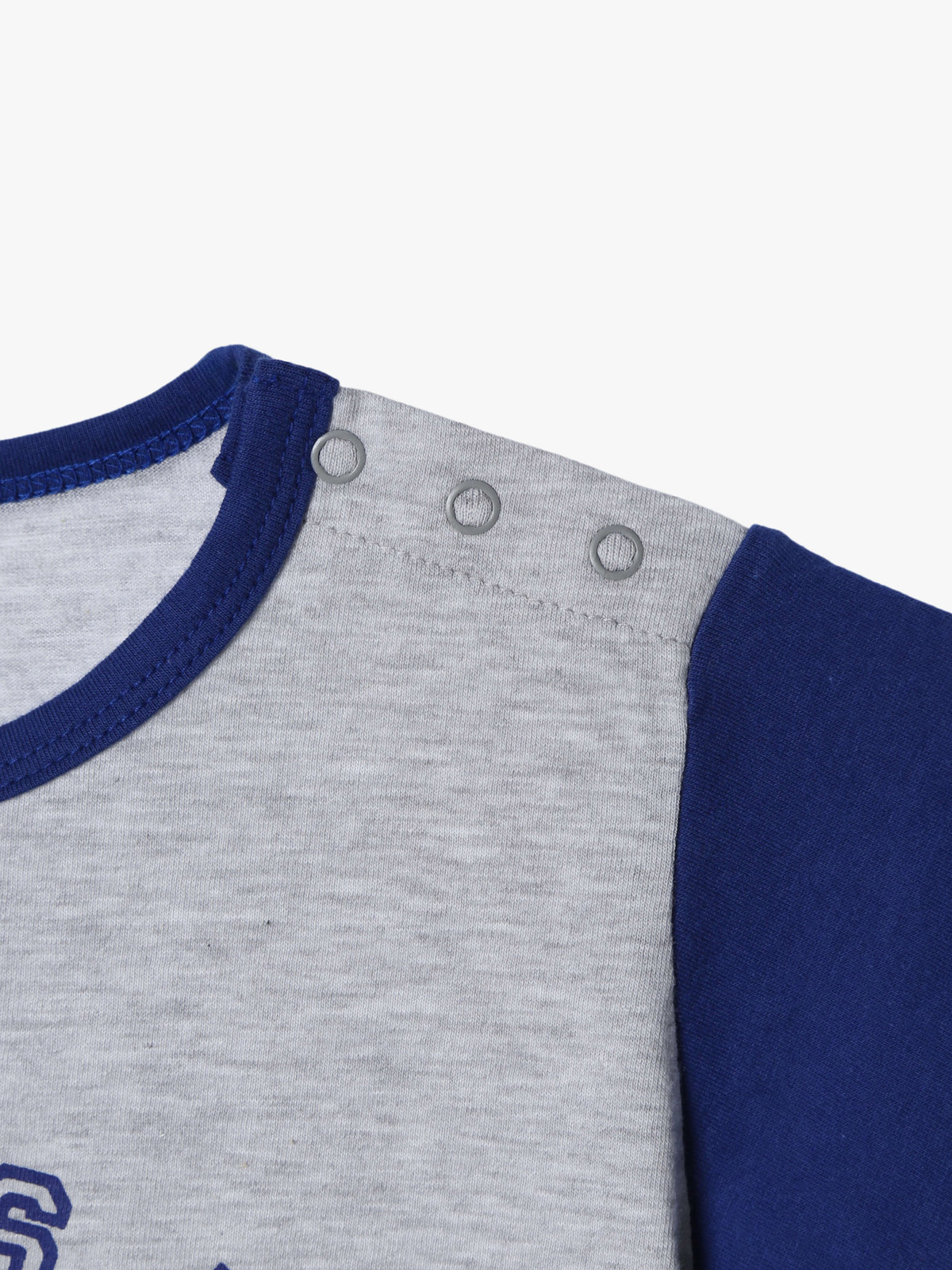 ENFANT ベビー ベビー ロゴ プリント コットン 半袖 Tシャツ グレー