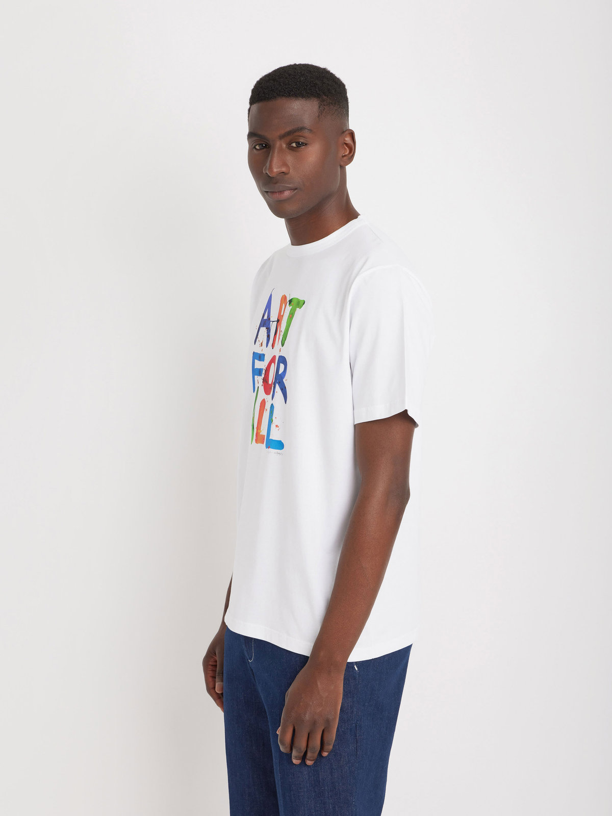 FEMME ウィメンズ コットン プリント 半袖 アーティスト Tシャツ ”Gilbert & George” ホワイト