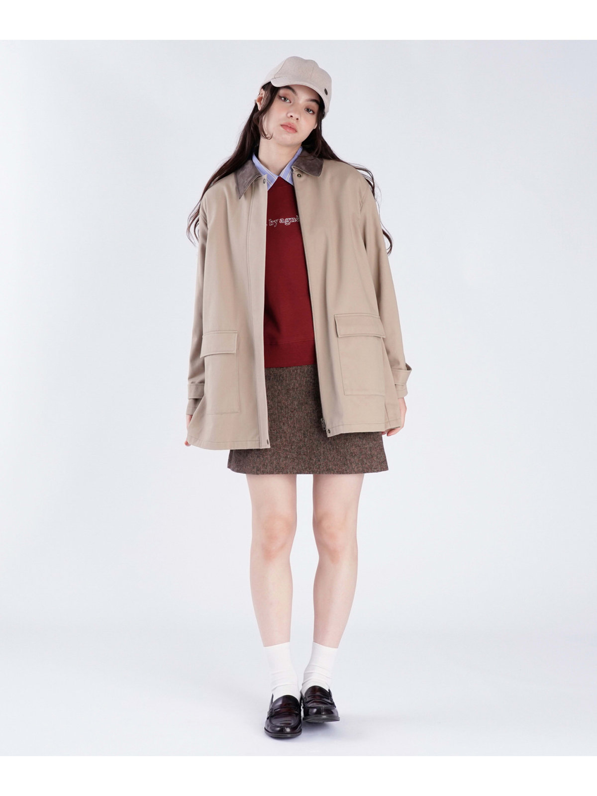 To b. by agnès b. 【Outlet】コットン ピーチ ツイル ジャケット ベージュ