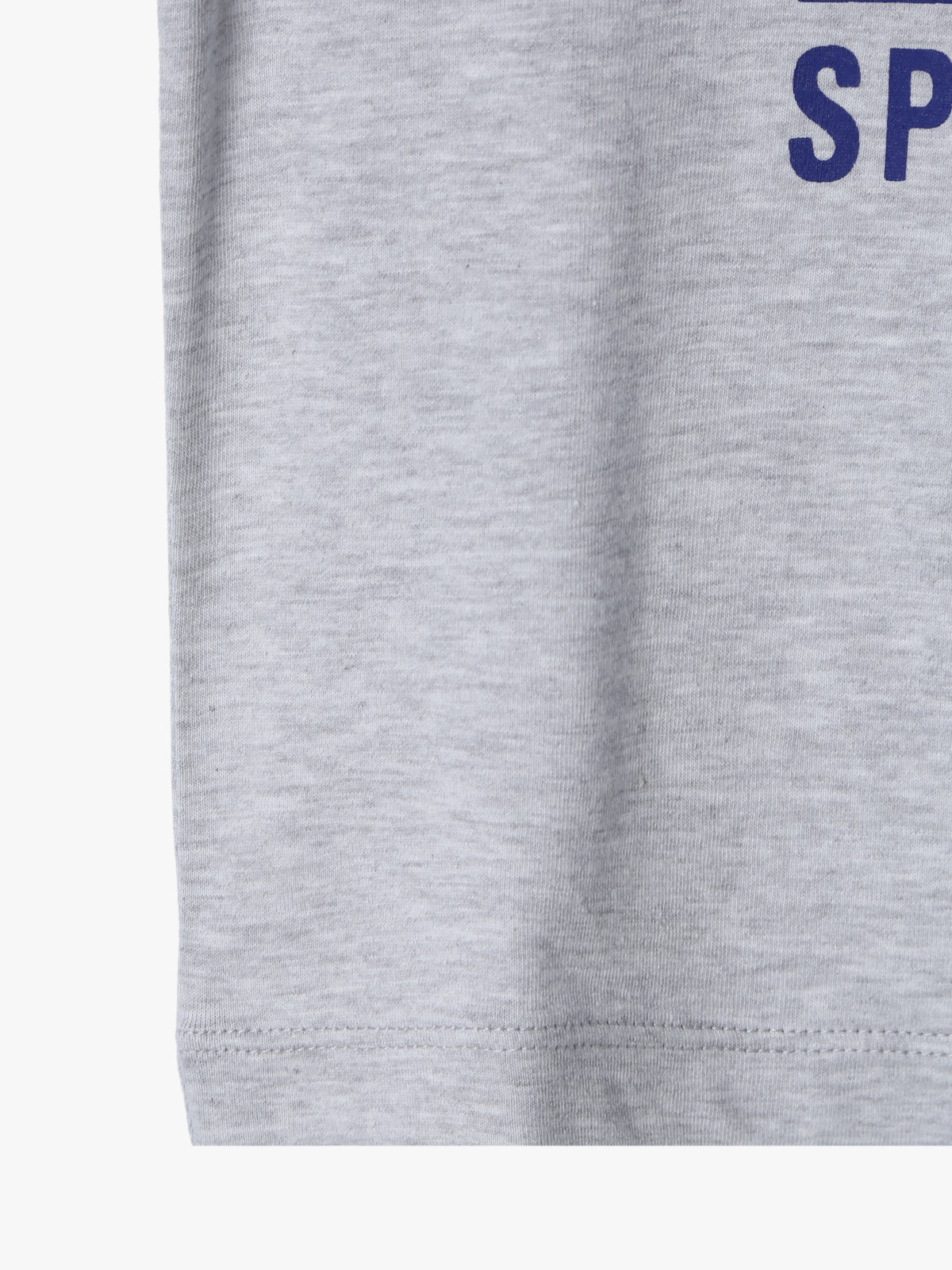 ENFANT ベビー ベビー ロゴ プリント コットン 半袖 Tシャツ グレー