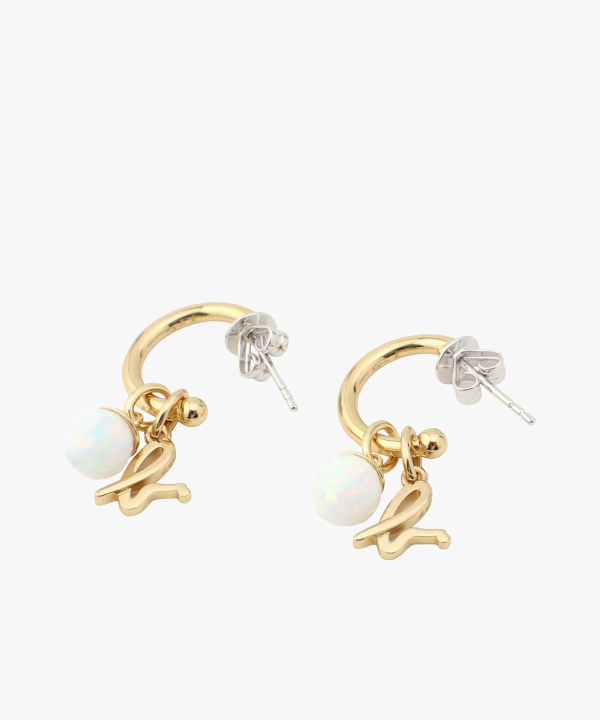 FEMME ウィメンズ ストーンピアス "Opal" ホワイト系その他