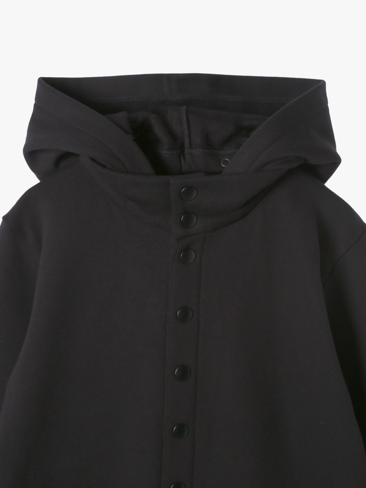 HOMME メンズ メンズ オーガニックコットン メルトン カーディガンプレッション ”Yvan” ブラック