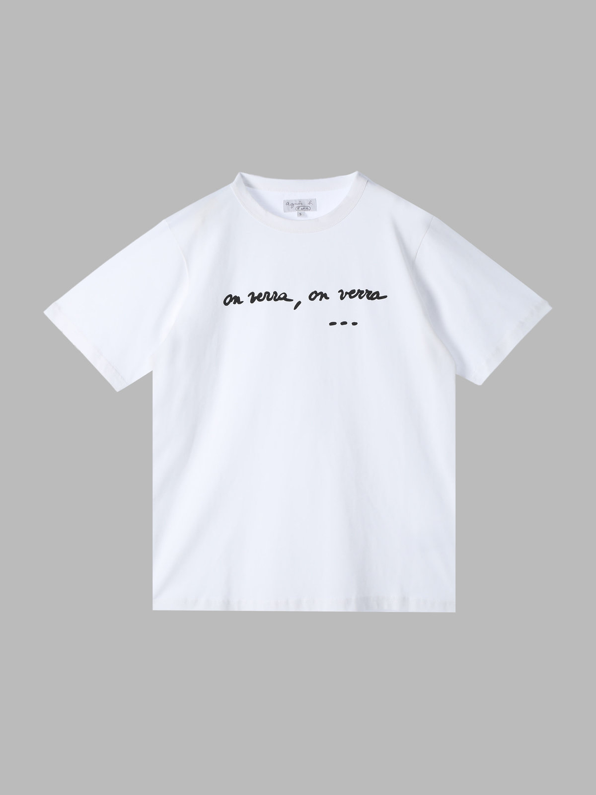 FEMME ウィメンズ コットン メッセージ 半袖 Tシャツ ホワイト