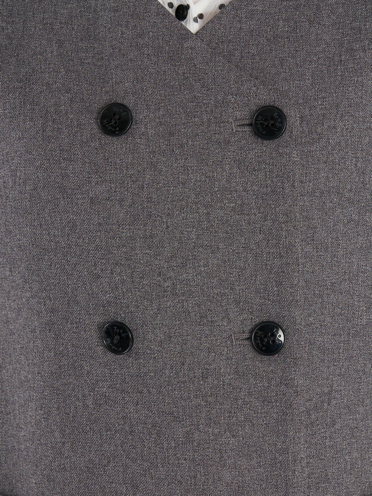 To b. by agnès b. ダブルブレスト ジレ ワンピース グレー