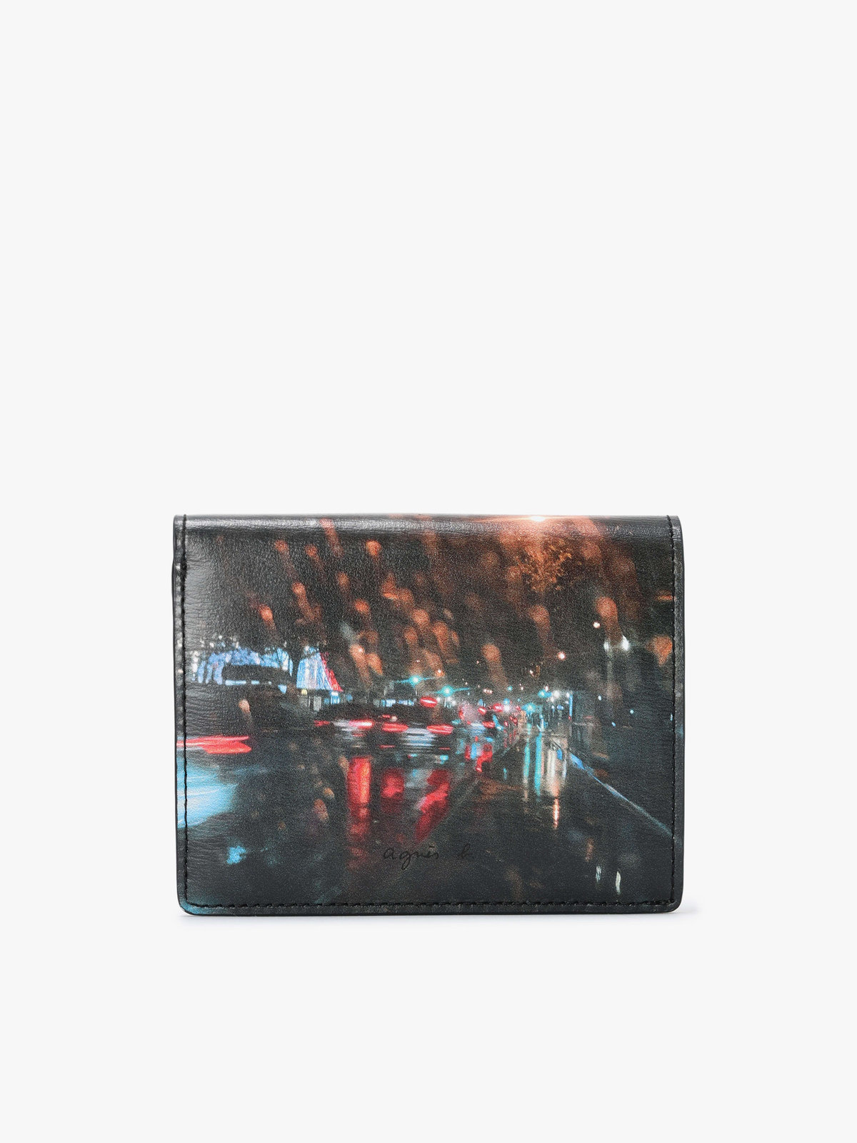 VOYAGE ウィメンズ バッグ＆ウォレット 【Outlet】フォトプリント レザー 二つ折り  ウォレット YAW01A-01 ブラック