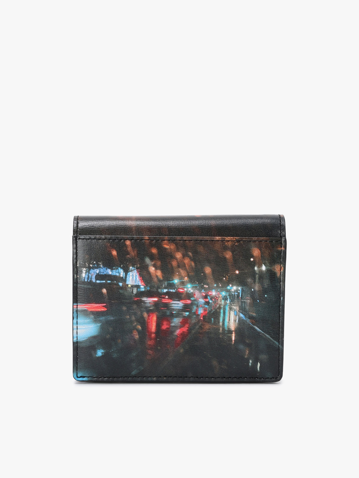 VOYAGE ウィメンズ バッグ＆ウォレット 【Outlet】フォトプリント レザー 二つ折り  ウォレット YAW01A-01 ブラック