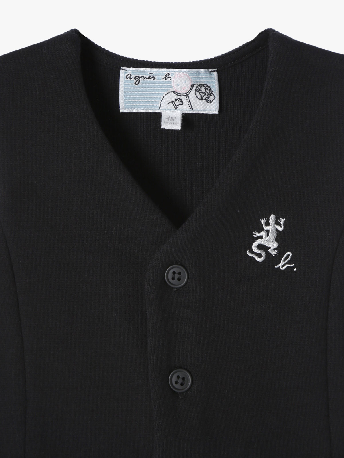 ENFANT ベビー ベビー ジレ ブラック