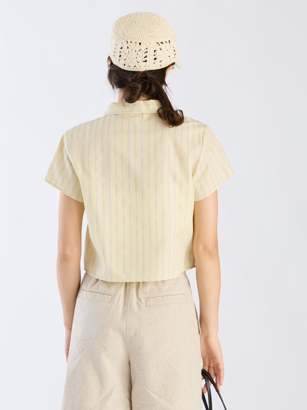 To b. by agnès b. 【Outlet】ドビーストライプシャツ イエロー