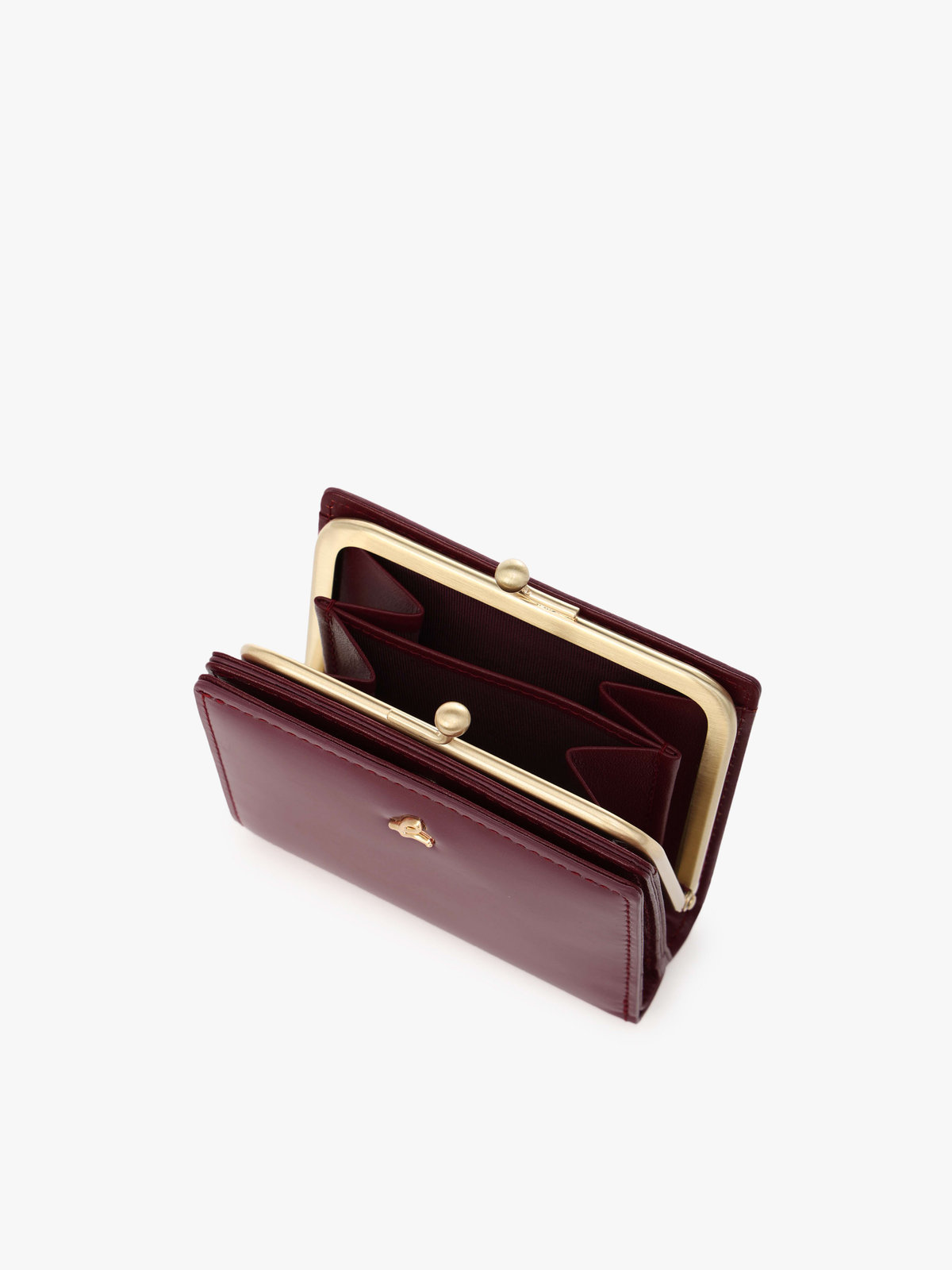 VOYAGE ウィメンズ バッグ＆ウォレット ガラスレザー 二つ折り ウォレット ”Gloria” XAW05-01 レッド系その他