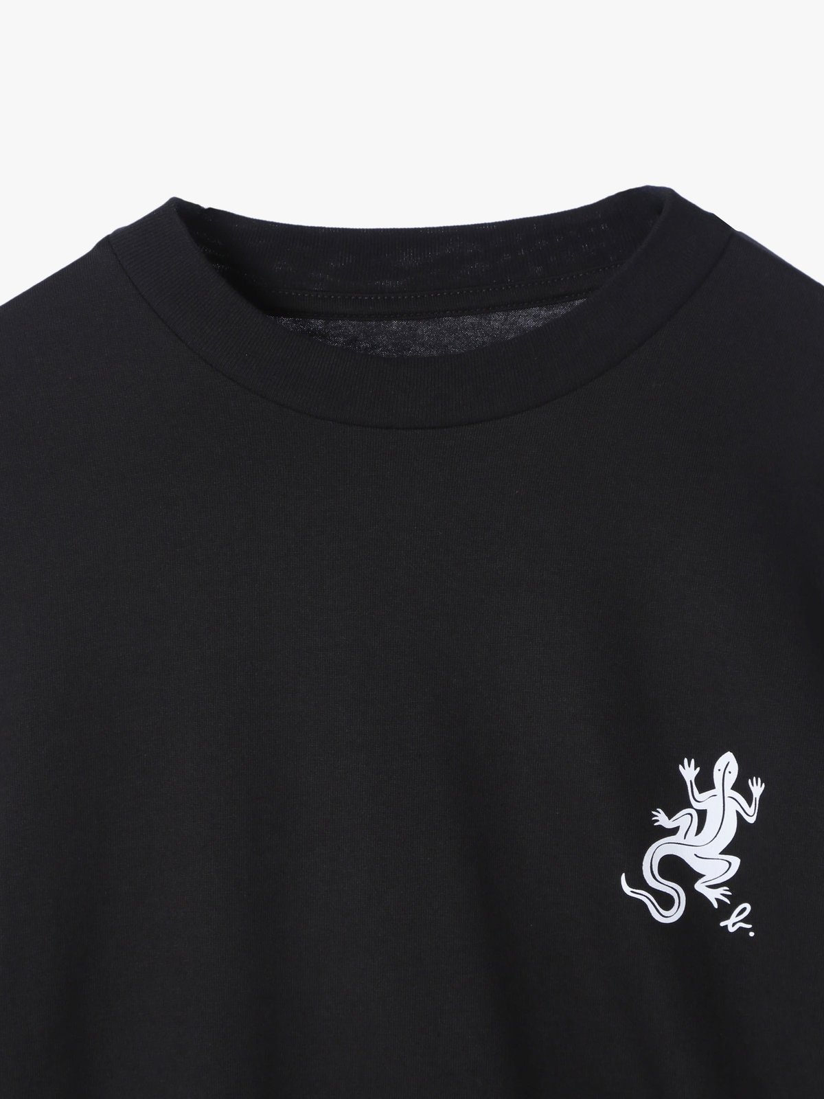 HOMME メンズ メンズ アイコニック プリント 長袖 Tシャツ ”Lezard” ブラック