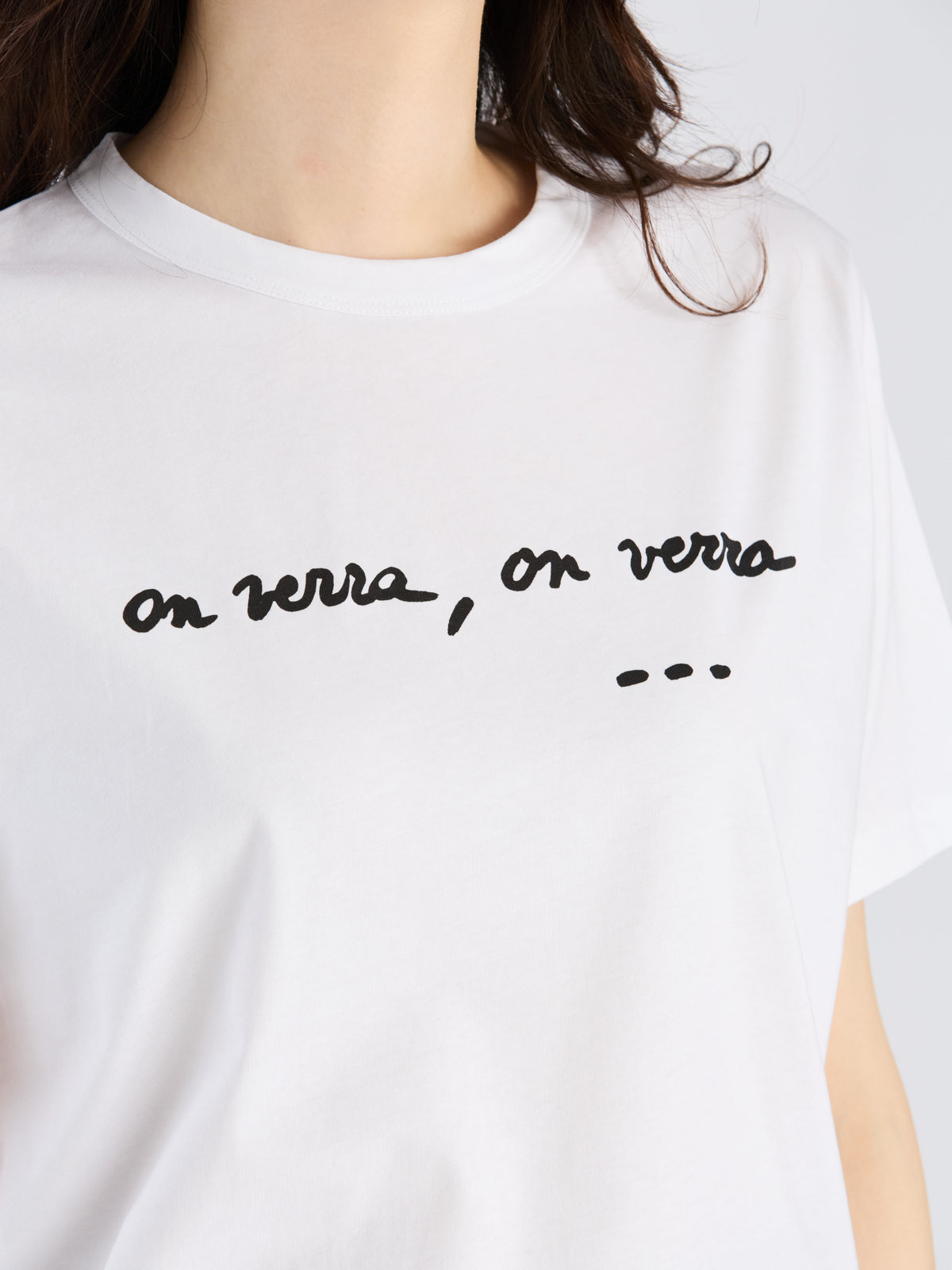 FEMME ウィメンズ コットン メッセージ 半袖 Tシャツ ホワイト