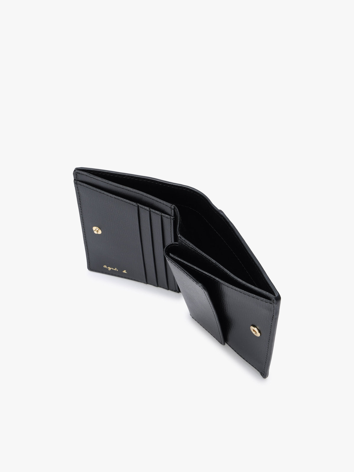 VOYAGE ウィメンズ バッグ＆ウォレット 【Outlet】フォトプリント レザー 二つ折り  ウォレット YAW01A-01 ブラック