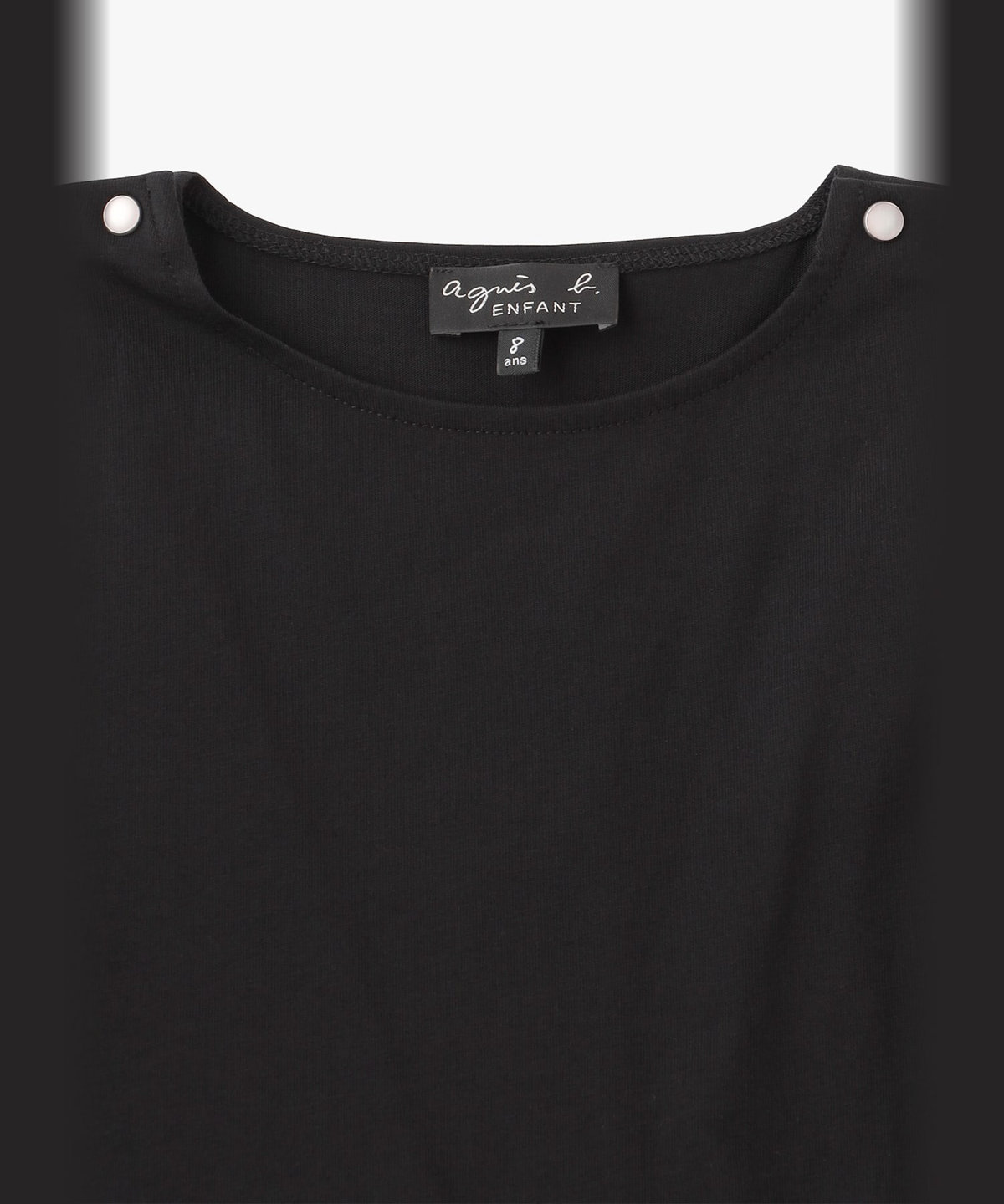 ENFANT ガールズ キッズ ギンガムチェック ノースリーブ ドッキング ワンピース ブラック