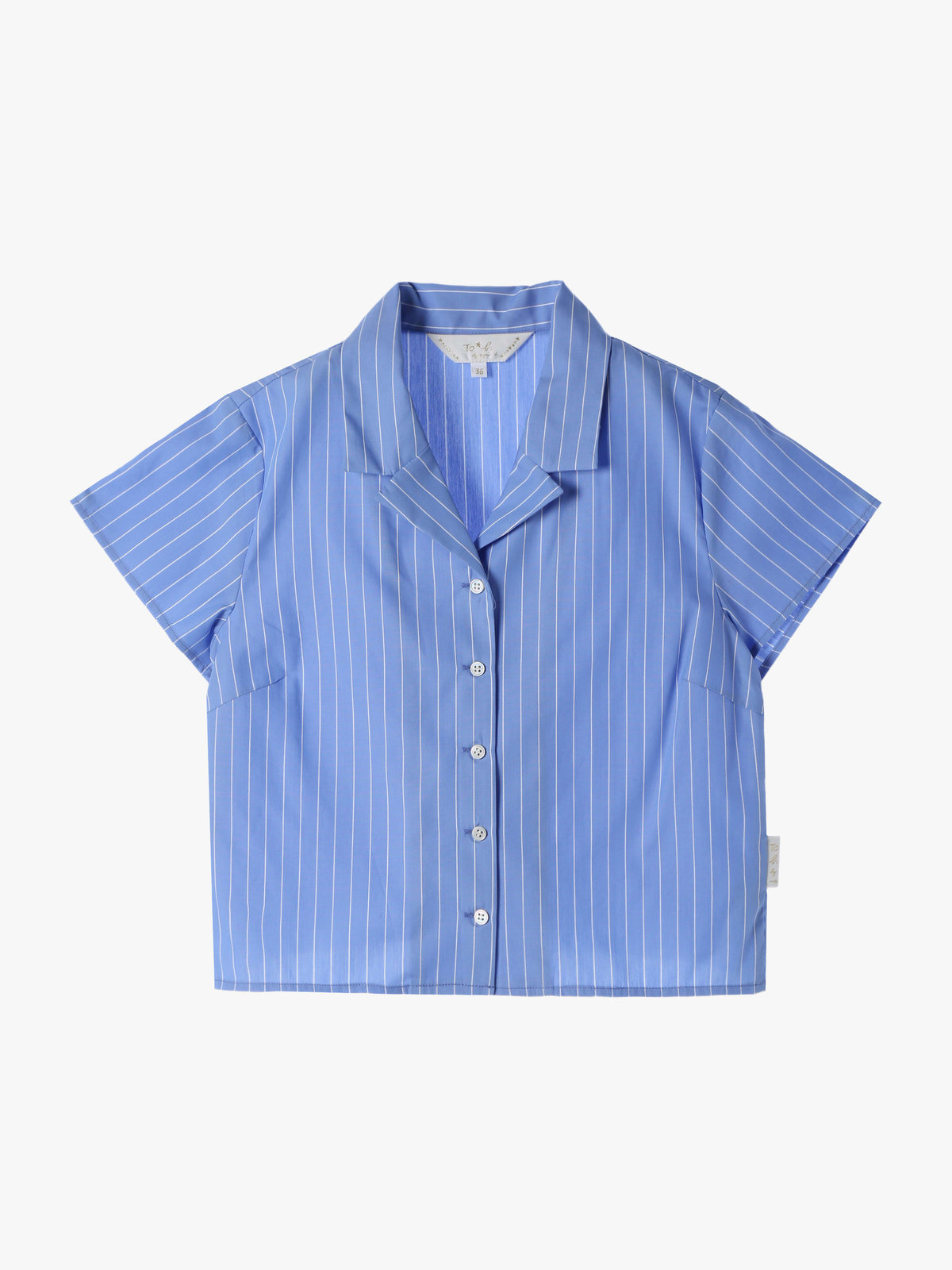 To b. by agnès b. 【Outlet】ドビーストライプシャツ ブルー