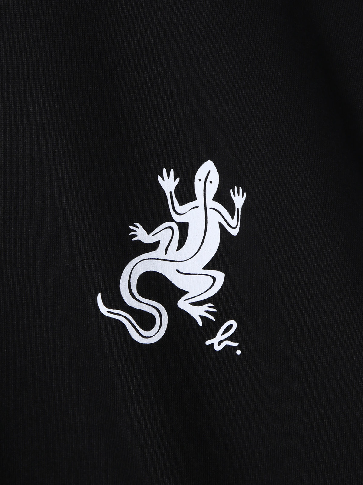 HOMME メンズ メンズ アイコニック プリント 長袖 Tシャツ ”Lezard” ブラック