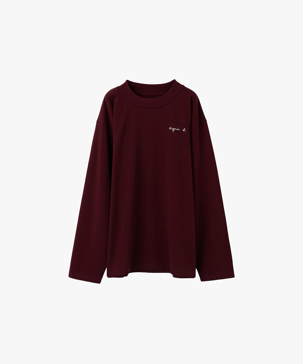 HOMME メンズ メンズ ロゴ 刺繍 コットン 長袖 Tシャツ "Horace" ボルドー