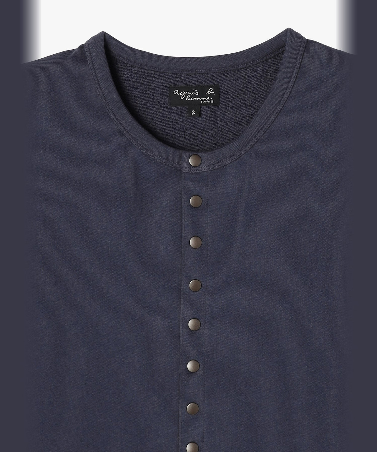 HOMME メンズ メンズ オーガニックコットン ノースリーブ カーディガンプレッション "Azur" ブルー系その他