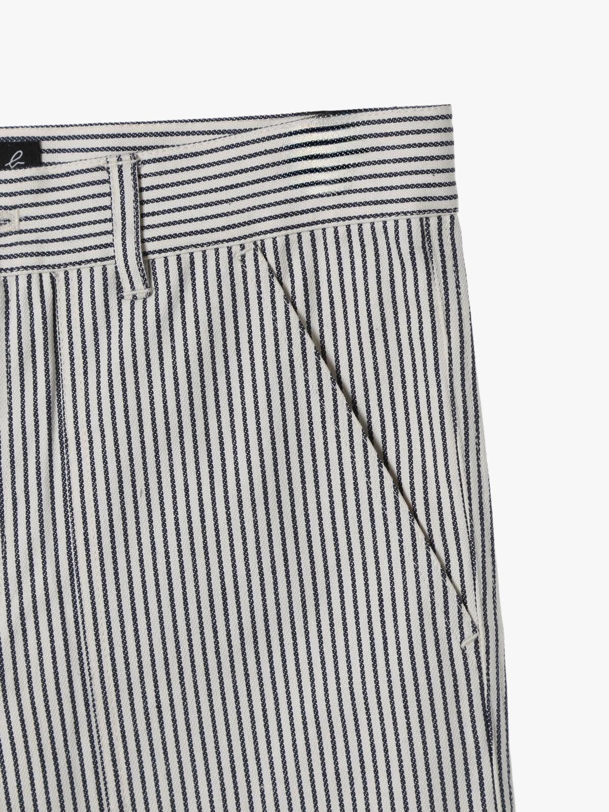 ENFANT ユニセックス キッズ ストライプ コットン ハーフ パンツ ネイビー