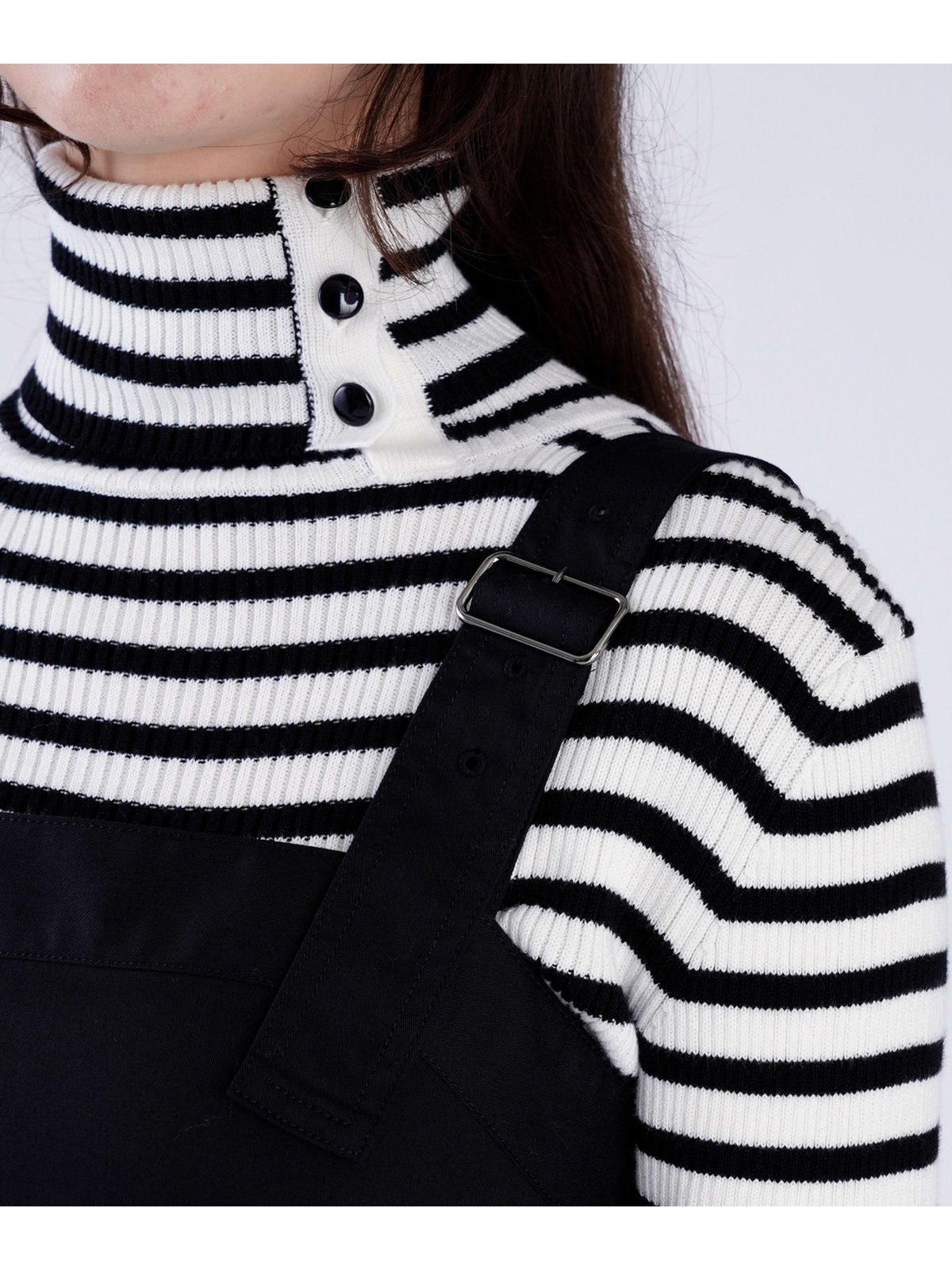 To b. by agnès b. 【Outlet】ロング ジャンパードレス ブラック