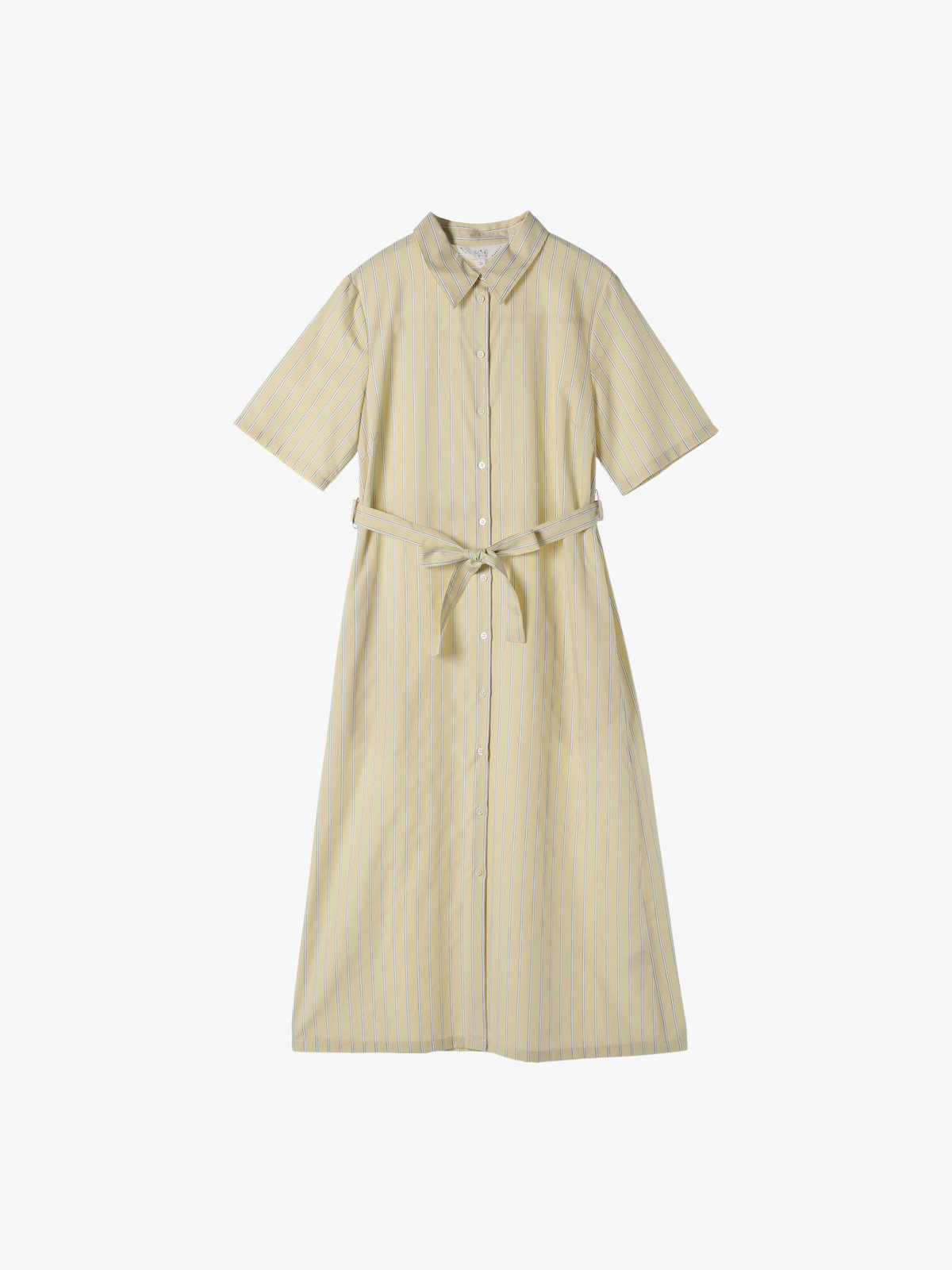 To b. by agnès b. 【Outlet】ドビーストライプシャツドレス イエロー