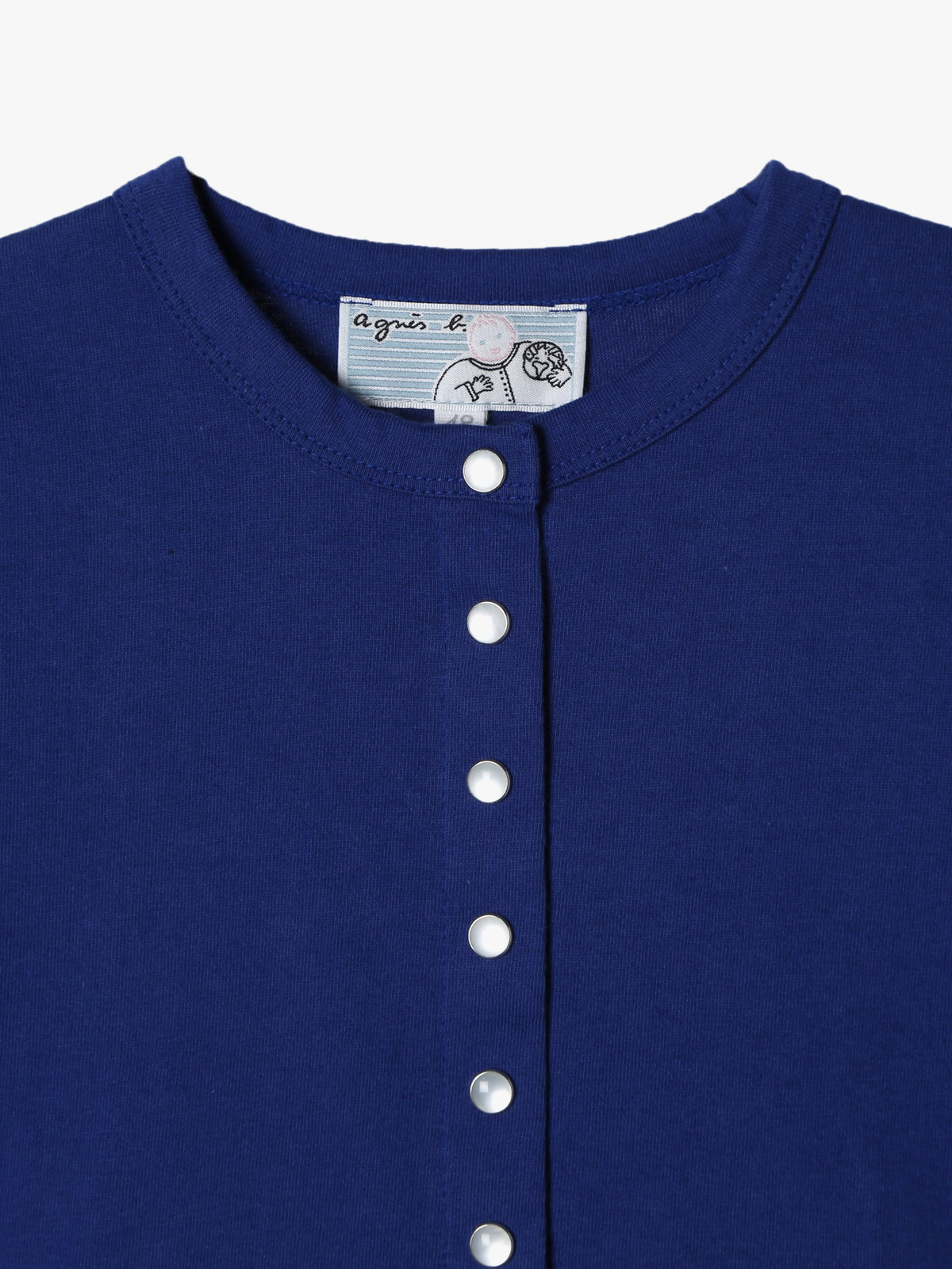 ENFANT ベビー ベビー コットン 長袖 カーディガンプレッション ネイビー