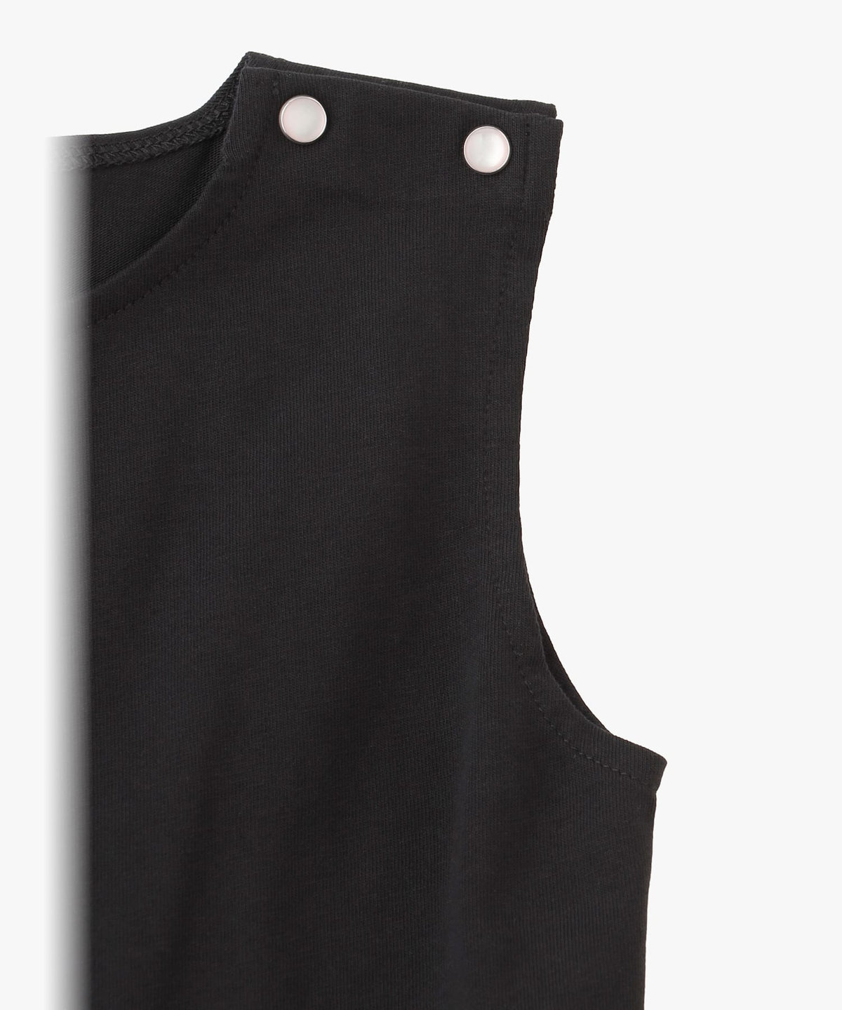 ENFANT ガールズ キッズ ギンガムチェック ノースリーブ ドッキング ワンピース ブラック