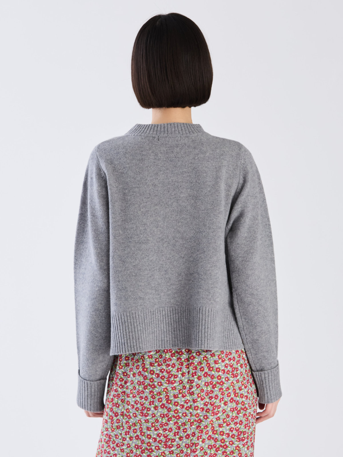 To b. by agnès b. 【Outlet】ウール リブカフス ニット プルオーバー グレー