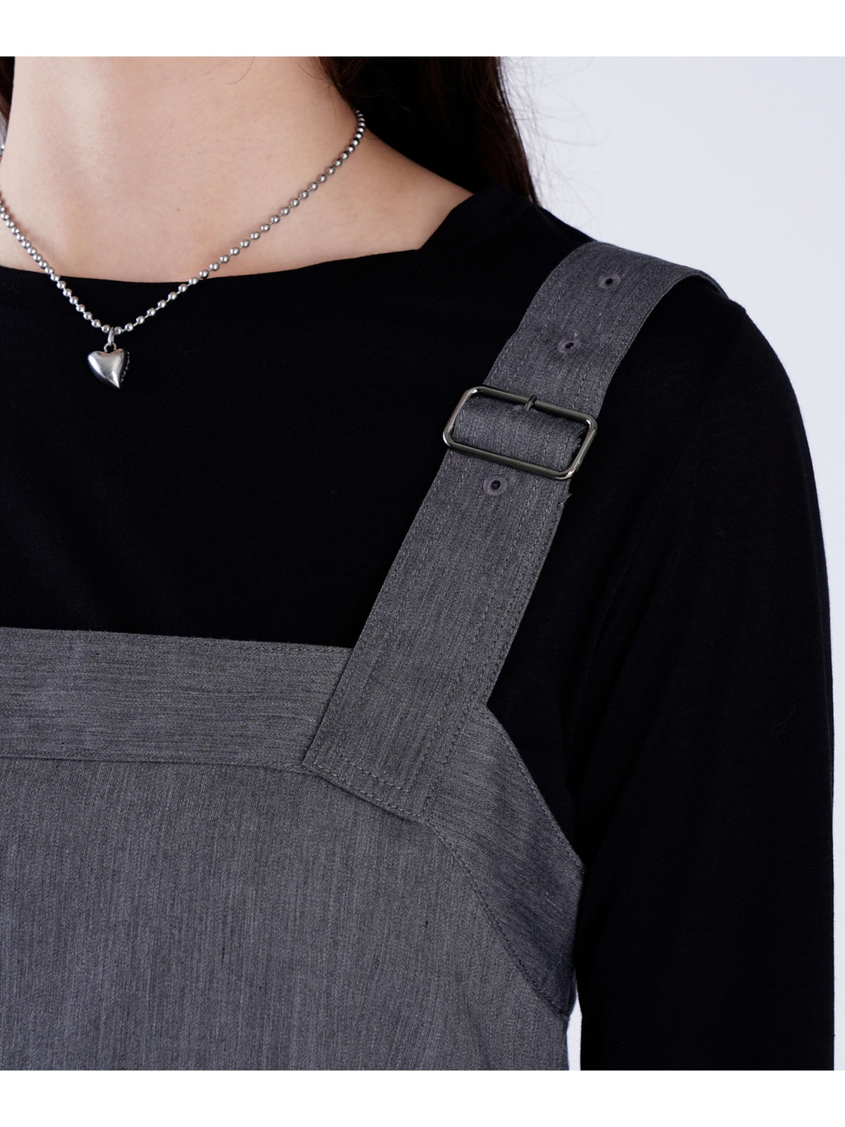 To b. by agnès b. 【Outlet】ロング ジャンパードレス グレー