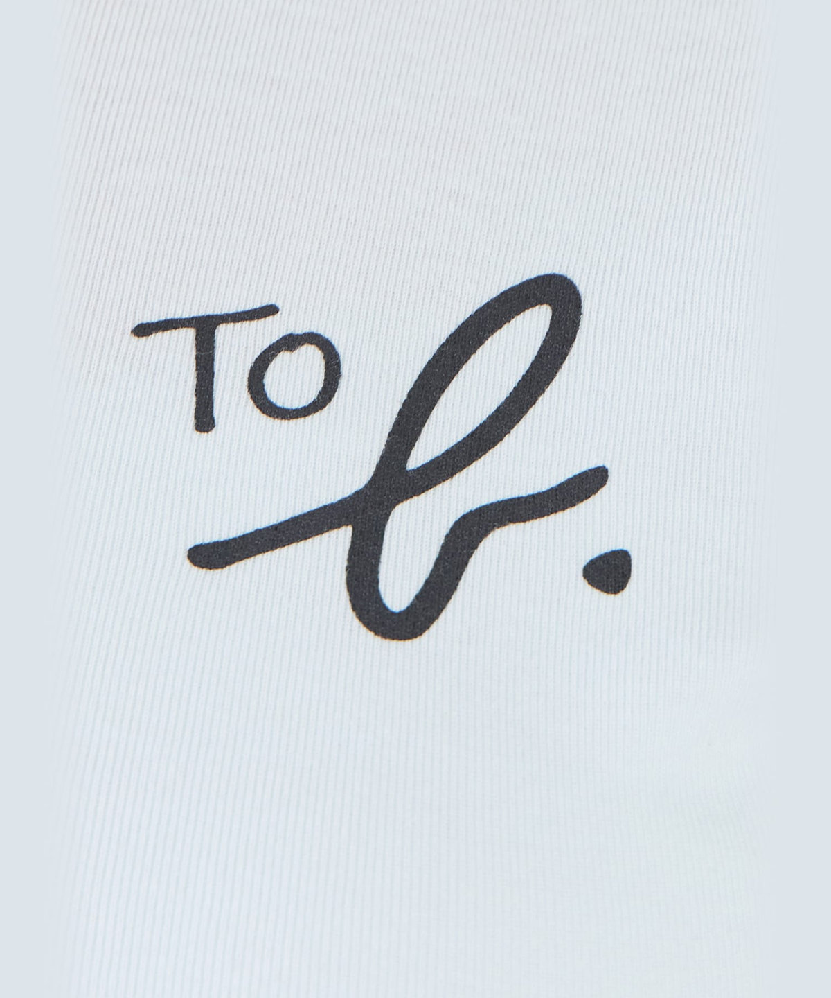 To b. by agnès b. "To b."ロゴ コットン 半袖 クロップド Tシャツ ブルー系その他