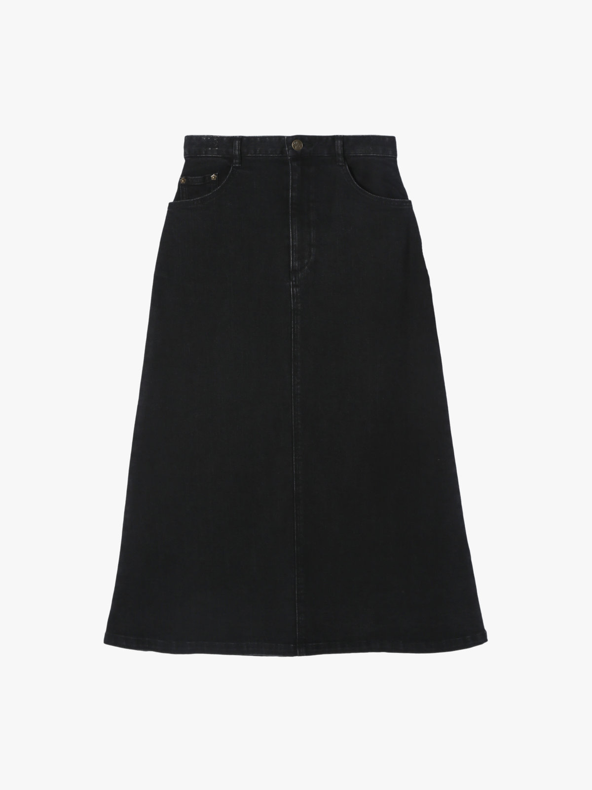 To b. by agnès b. ブラック デニム ロングスカート ブラック