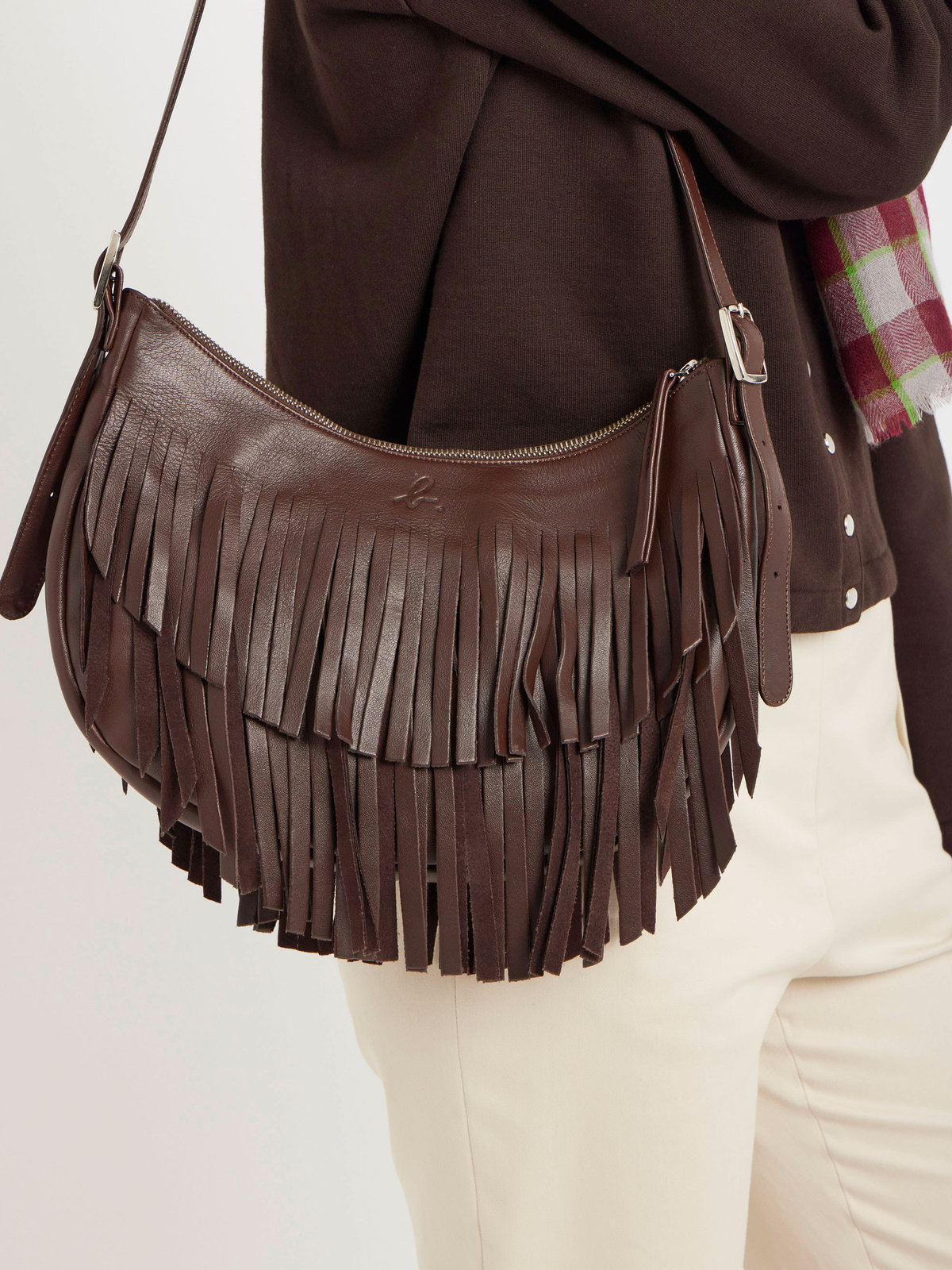 FEMME ウィメンズ 【Outlet】レザー ショルダーバッグ "Awa" ベージュ