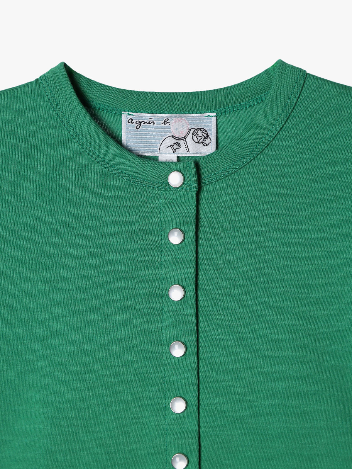 ENFANT ベビー ベビー コットン 長袖 カーディガンプレッション グリーン