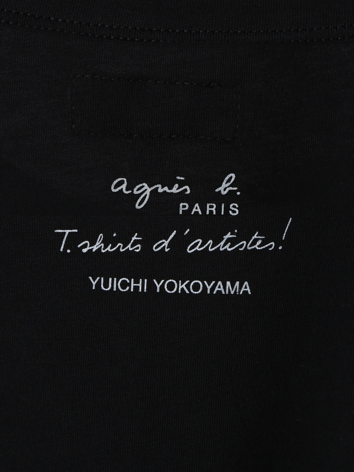 FEMME ウィメンズ プリント コットン 半袖 アーティスト Tシャツ ブラック