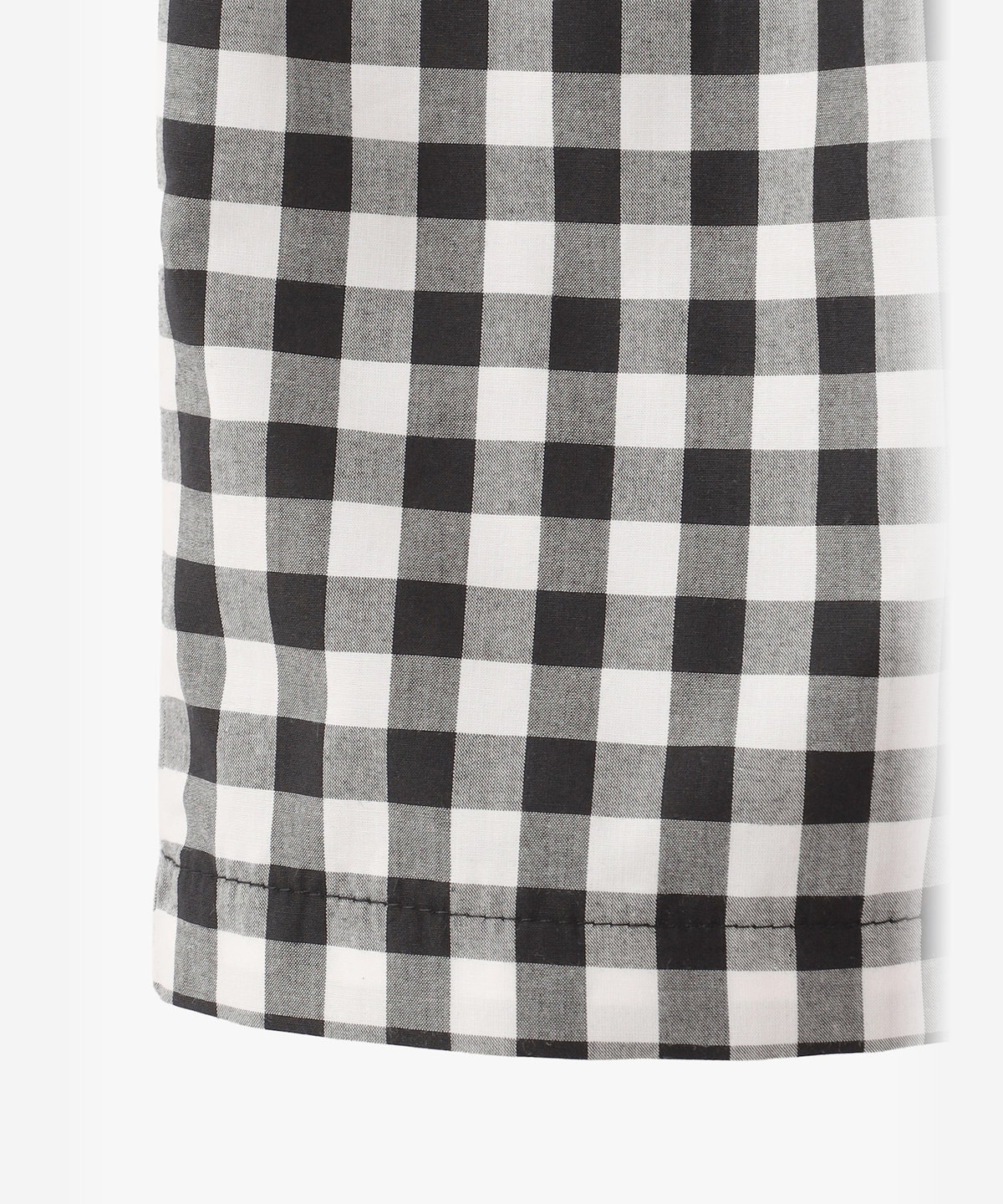 ENFANT ガールズ キッズ ギンガムチェック ノースリーブ ドッキング ワンピース ブラック