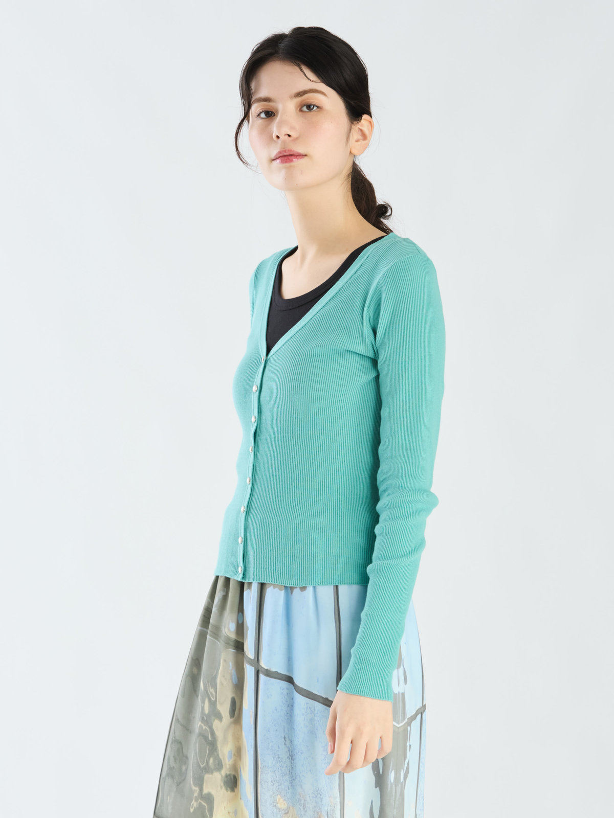 FEMME ウィメンズ 【Outlet】JO89 CARDIGAN カーディガンプレッション ブルー系その他