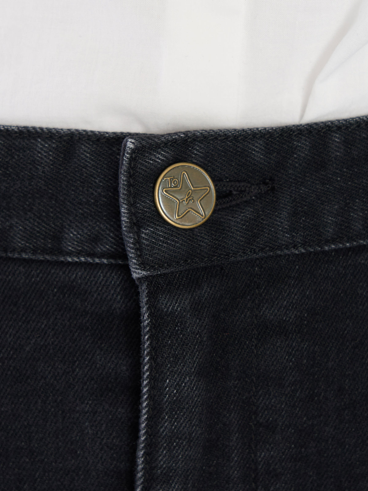 To b. by agnès b. ブラック デニム ロングスカート ブラック