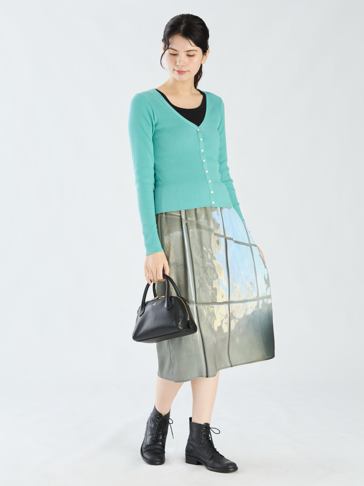 FEMME ウィメンズ 【Outlet】JO89 CARDIGAN カーディガンプレッション ブルー系その他