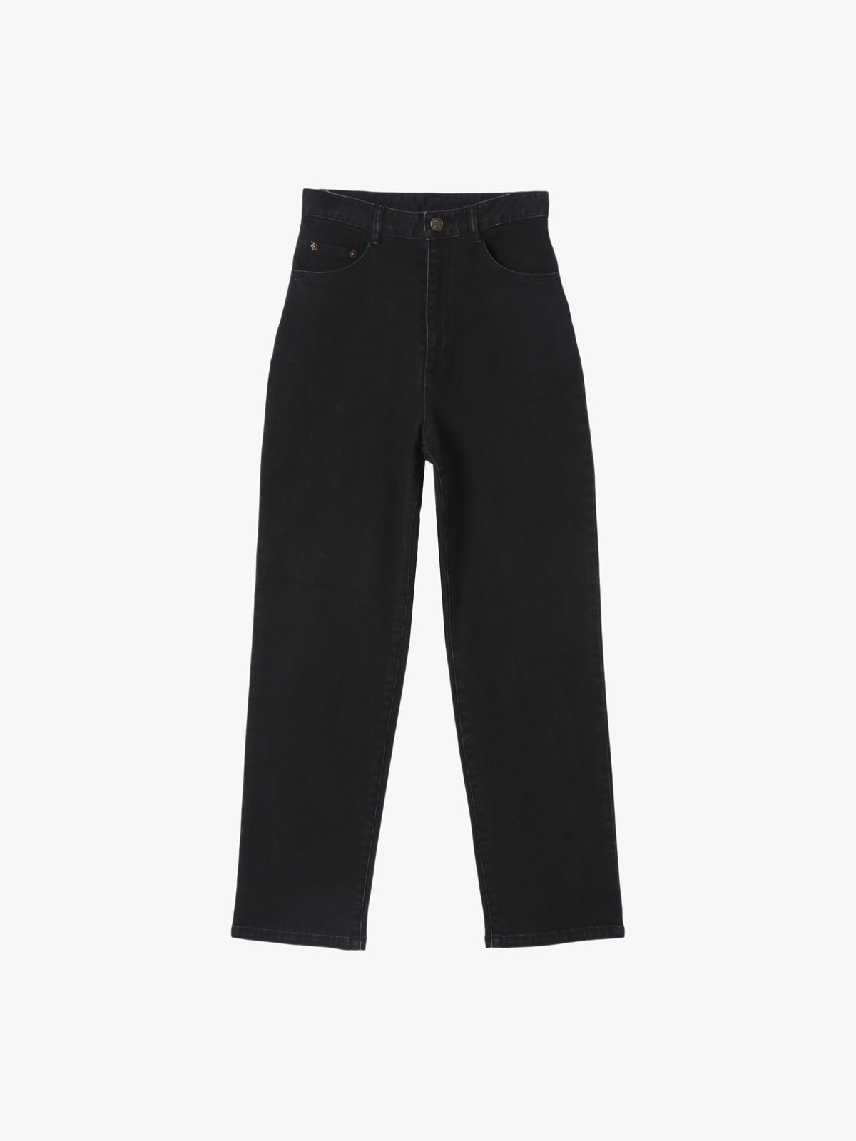 To b. by agnès b. ブラック デニム ストレートパンツ ブラック