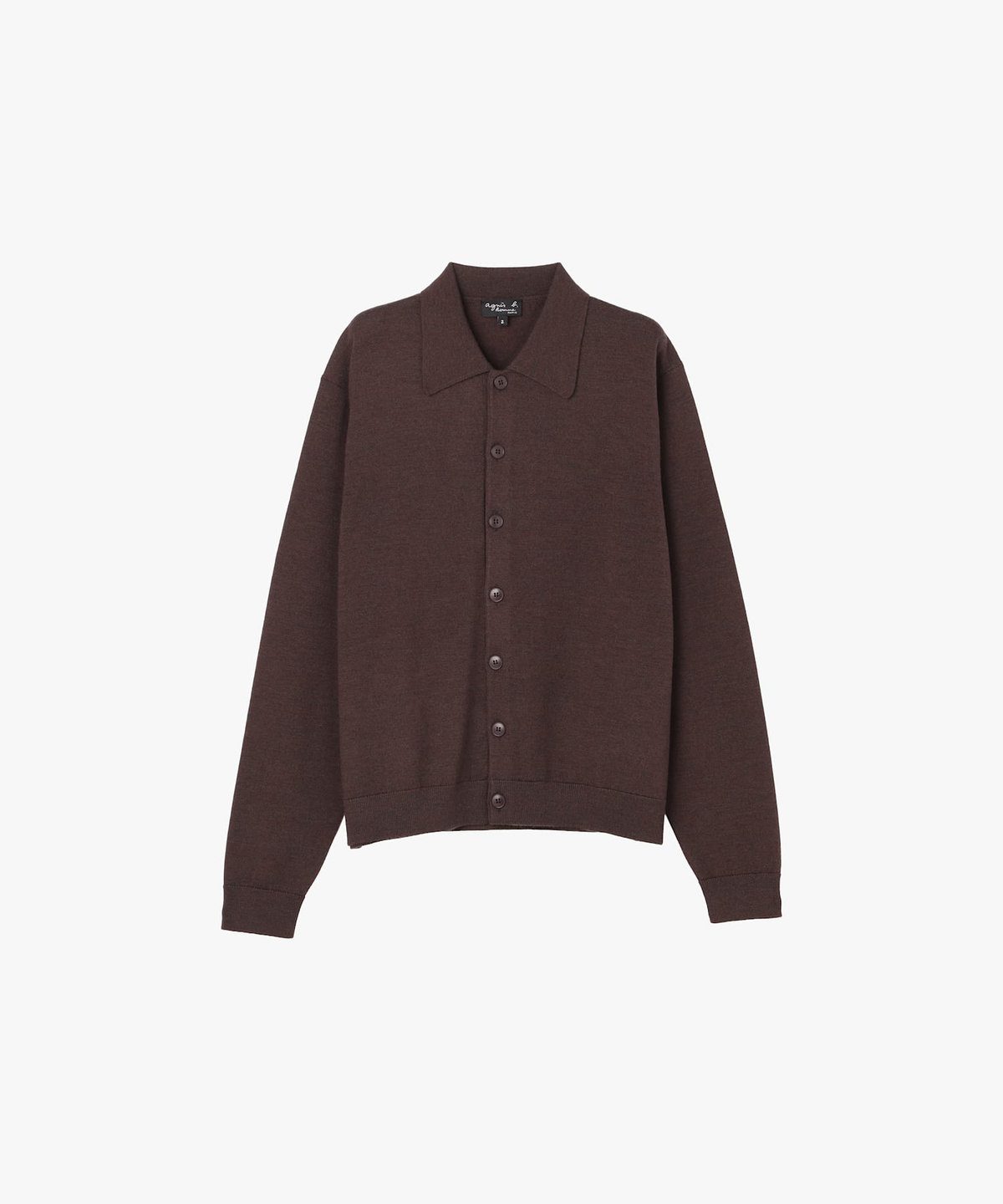 HOMME メンズ メンズ ウール 長袖 カーディガン "Lawrence" ボルドー