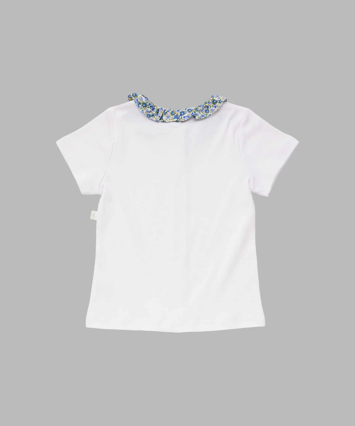 ENFANT ガールズ キッズ フラワープリント コットン 半袖 ブラウス ブルー系その他