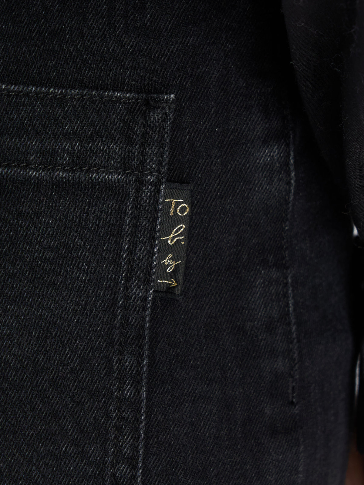 To b. by agnès b. ブラック デニム ストレートパンツ ブラック