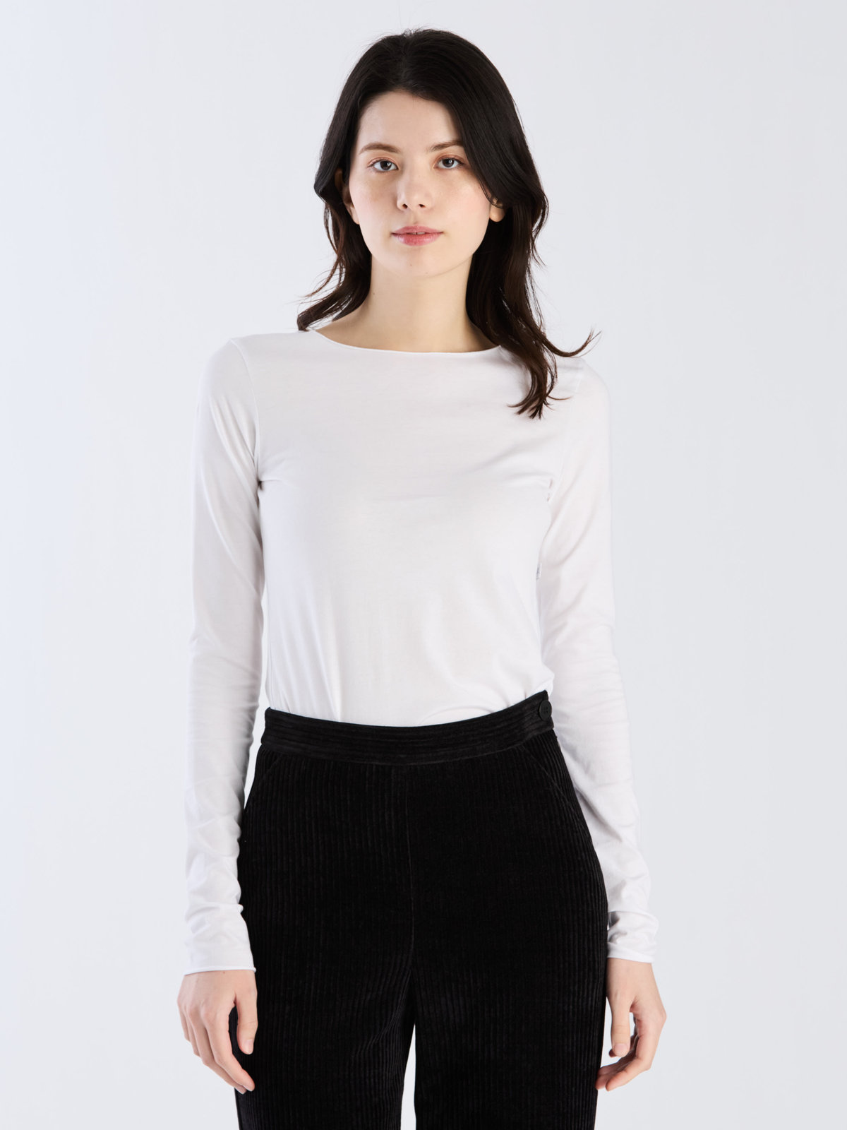 FEMME ウィメンズ オーガニックコットン 長袖 Tシャツ "Ultra" ホワイト